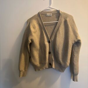 Poof juniors Beige Cardigan Sweater